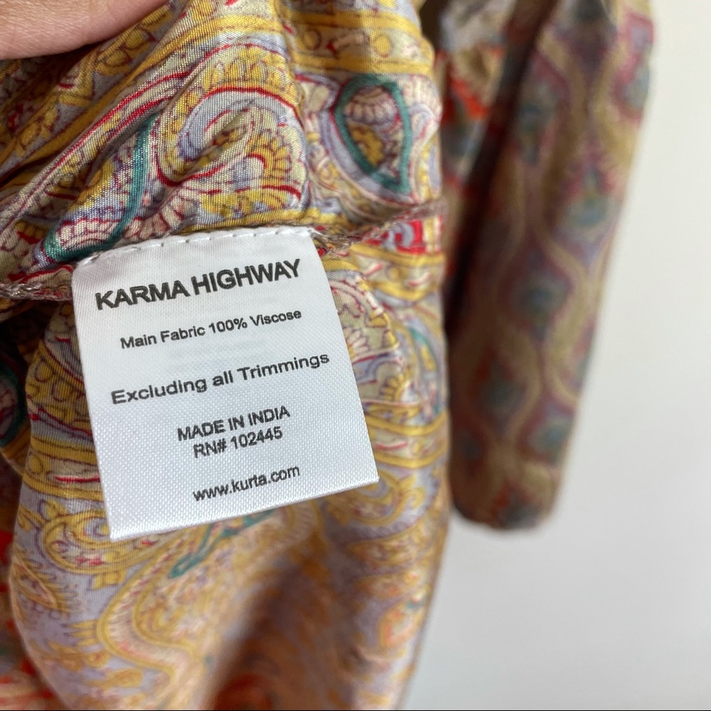 Karma Highway Boho Mixed Print Kimono Romper - Picture 14 of 15